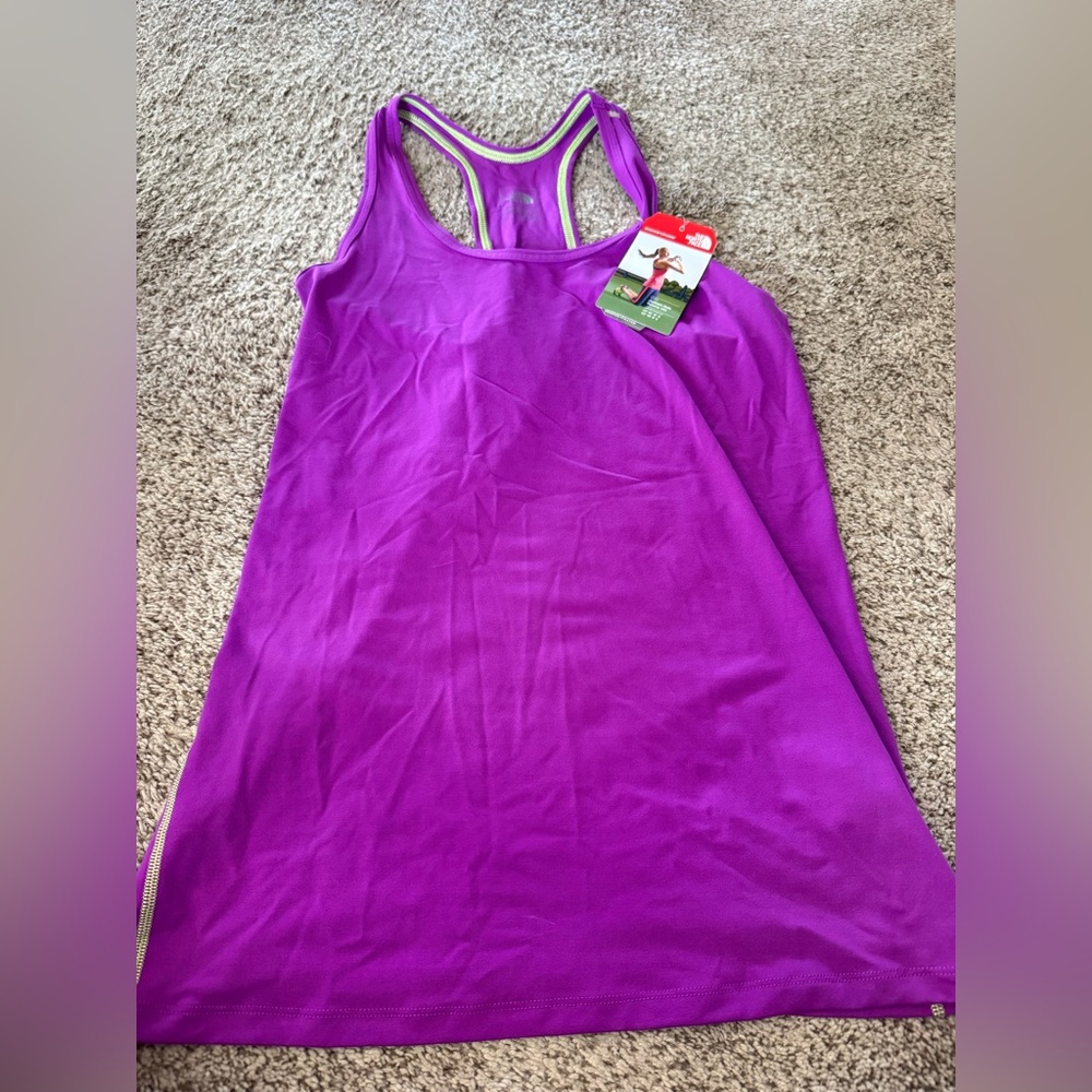 The North Face Purple and Yellow Tank Top